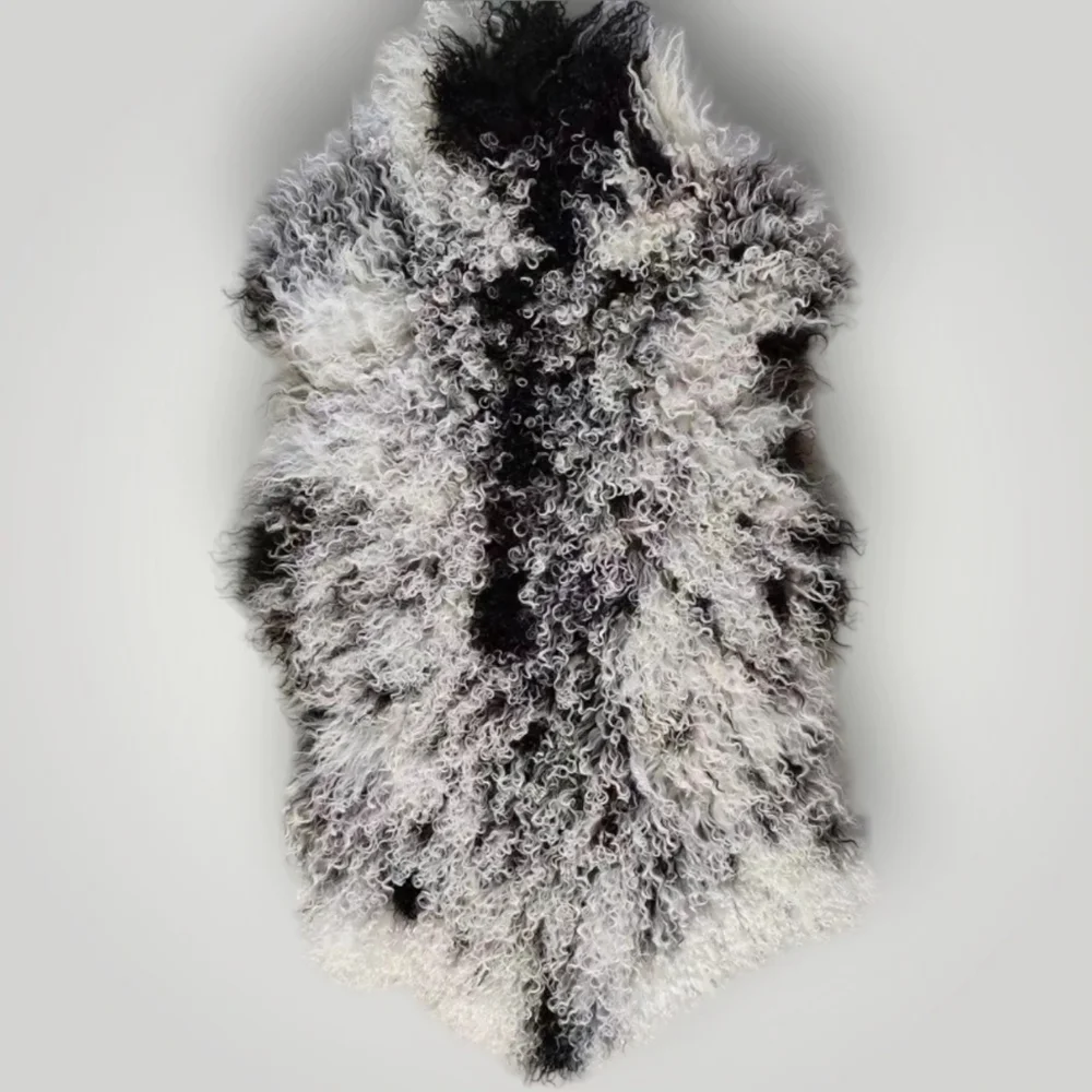 MUST HAVE! Luxury Tibet Mongolian Sheepskin Decorative Throw or Warming Blanket - Picture 12 of 16